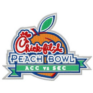 Chick-fil-A Peach Bowl logo embroidery design - Embroidery Design