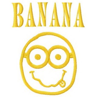 Funny banana Minion embroidery design - Embroidery Design