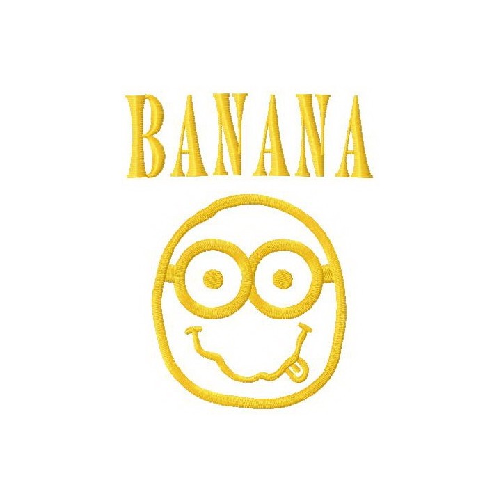Funny banana Minion embroidery design - Embroidery Design