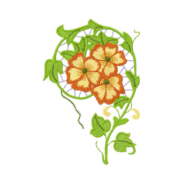 Lace flower 4 embroidery design - Embroidery Design