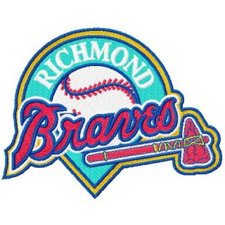 Richmond Braves logo embroidery design - Embroidery Design