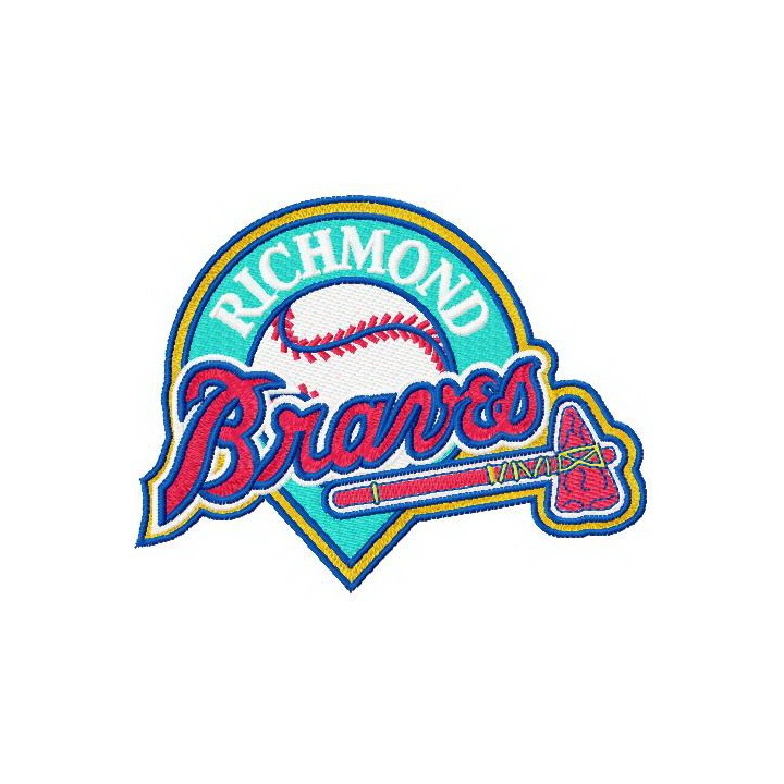 Richmond Braves logo embroidery design - Embroidery Design