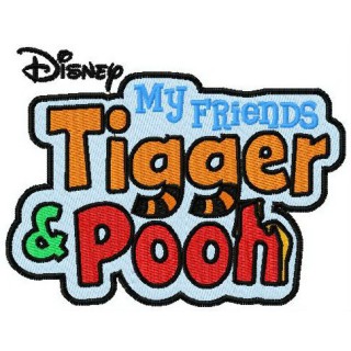 My friends Tigger and Pooh embroidery design - Embroidery Design