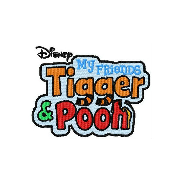 My friends Tigger and Pooh embroidery design - Embroidery Design