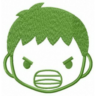 Hulk face embroidery design - Embroidery Design