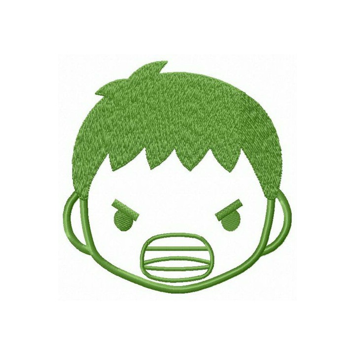 Hulk face embroidery design - Embroidery Design