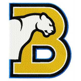 Birmingham-Southern Panthers primary logo embroidery design - Embroidery Design