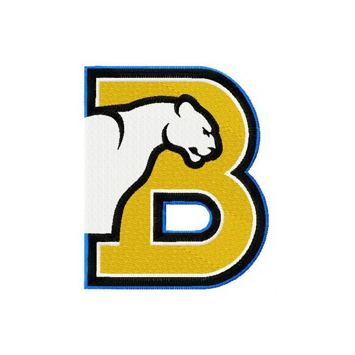 Birmingham-Southern Panthers primary logo embroidery design - Embroidery Design