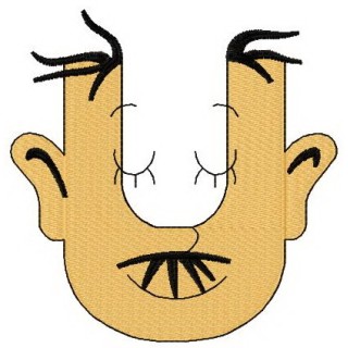 Dr. Seuss alphabet letter U embroidery design - Embroidery Design