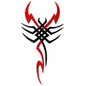 Preview of Tribal Scorpion 2 embroidery design showcasing intricate tribal patterns for creative stitching.