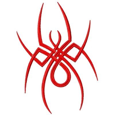 Tribal spider embroidery design showcasing intricate patterns suitable for various fabric items.