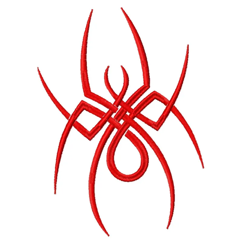 Tribal spider embroidery design showcasing intricate patterns suitable for various fabric items.
