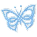 Butterfly 3 embroidery design showcasing intricate stitching patterns in vibrant colors, perfect for various fabric projects.