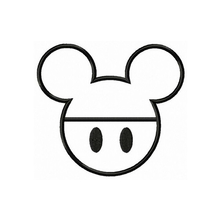 Mickey emblem applique embroidery design - Embroidery Design
