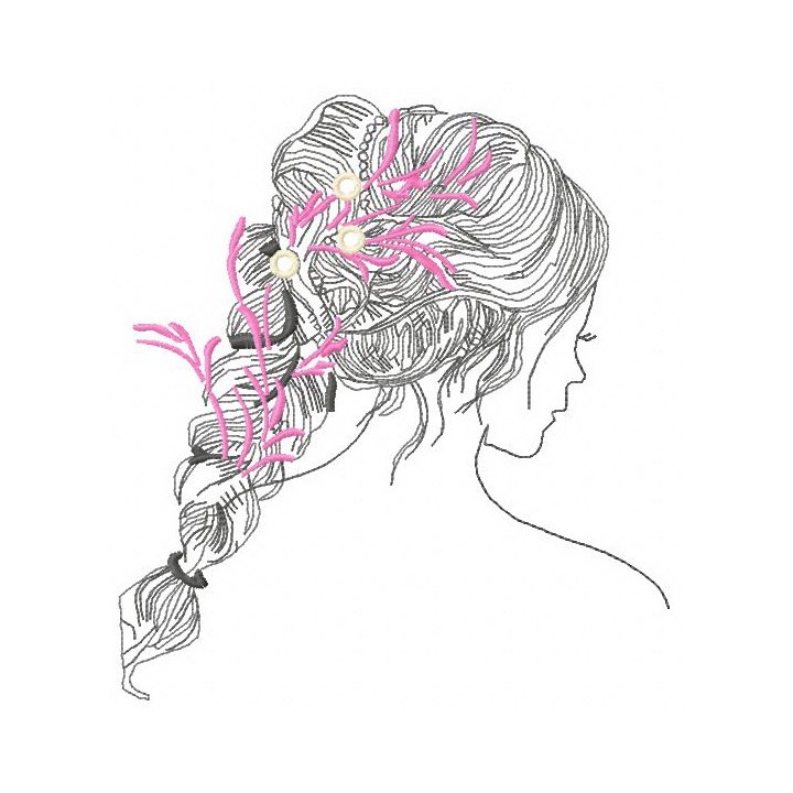 Any hairstyles here 3 embroidery design - Embroidery Design