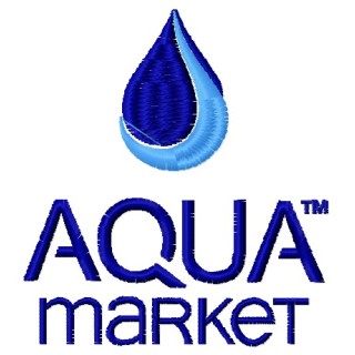 Aqua market logo embroidery design - Embroidery Design
