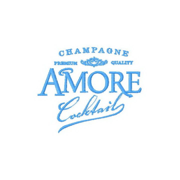 Amore logo embroidery design - Embroidery Design