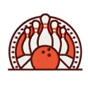 Bowling 2 embroidery design featuring a fun bowling motif, ideal for stitching on t-shirts, caps, or tote bags.