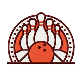 Bowling 2 embroidery design - Embroidery Design
