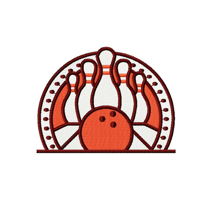Bowling 2 embroidery design - Embroidery Design