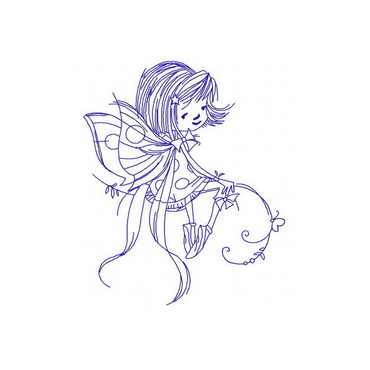 Young fairy 3 embroidery design - Embroidery Design