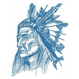 Indian chief 3 embroidery design - Embroidery Design