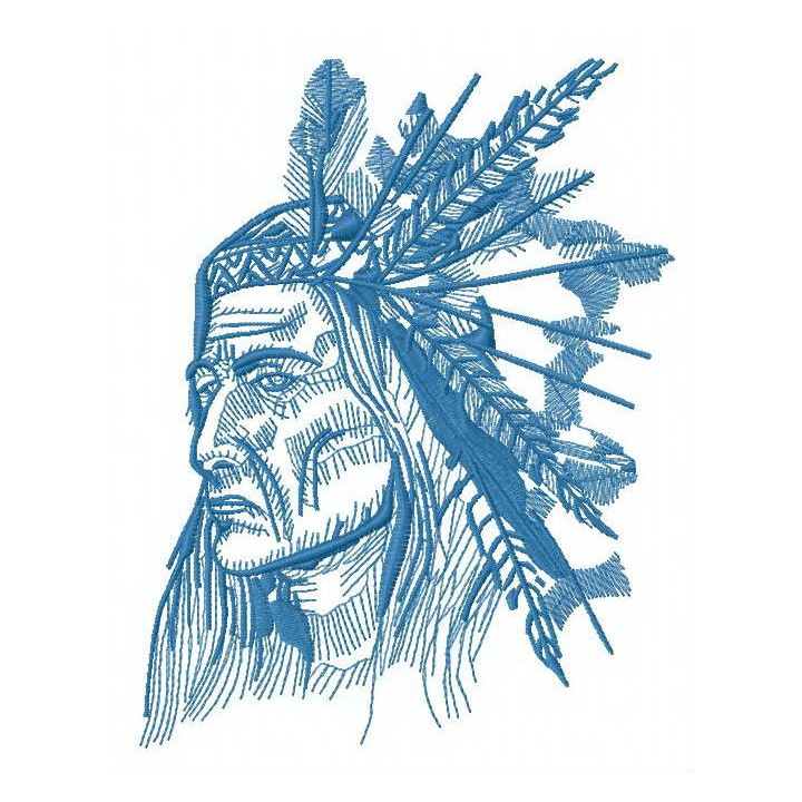 Indian chief 3 embroidery design - Embroidery Design