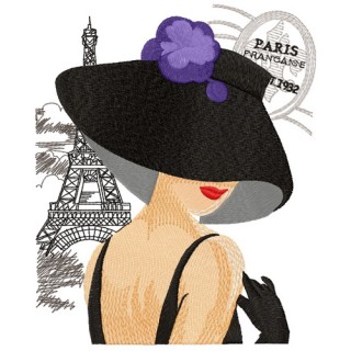 French coquette embroidery design - Embroidery Design