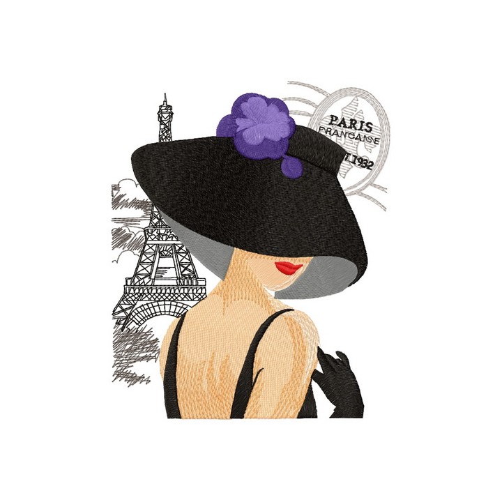French coquette embroidery design - Embroidery Design