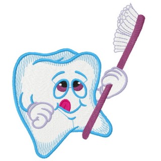 Tooth embroidery design - Embroidery Design