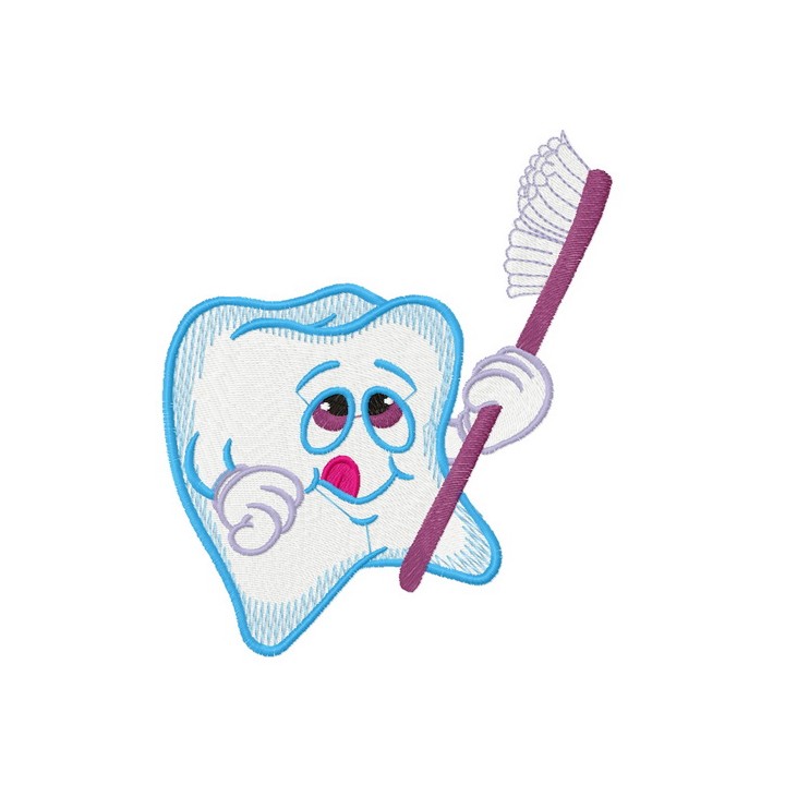 Tooth embroidery design - Embroidery Design