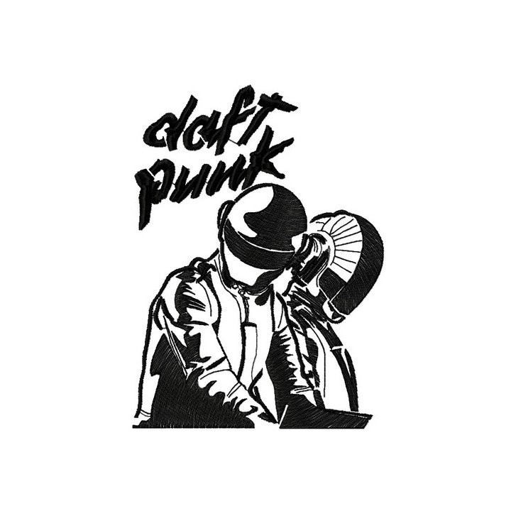 Daft punk embroidery design - Embroidery Design