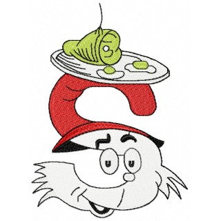 Dr. Seuss alphabet letter S embroidery design - Embroidery Design
