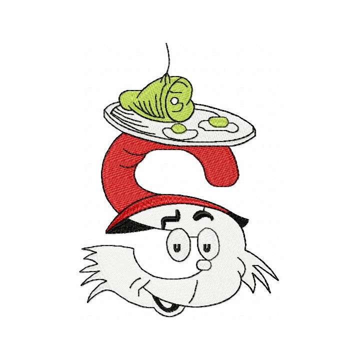 Dr. Seuss alphabet letter S embroidery design - Embroidery Design