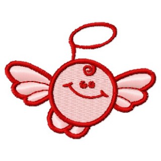 Round angel embroidery design - Embroidery Design