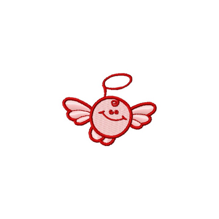 Round angel embroidery design - Embroidery Design