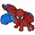 Spiderman climbing 2 embroidery design featuring a dynamic Spiderman motif for creative stitching projects.
