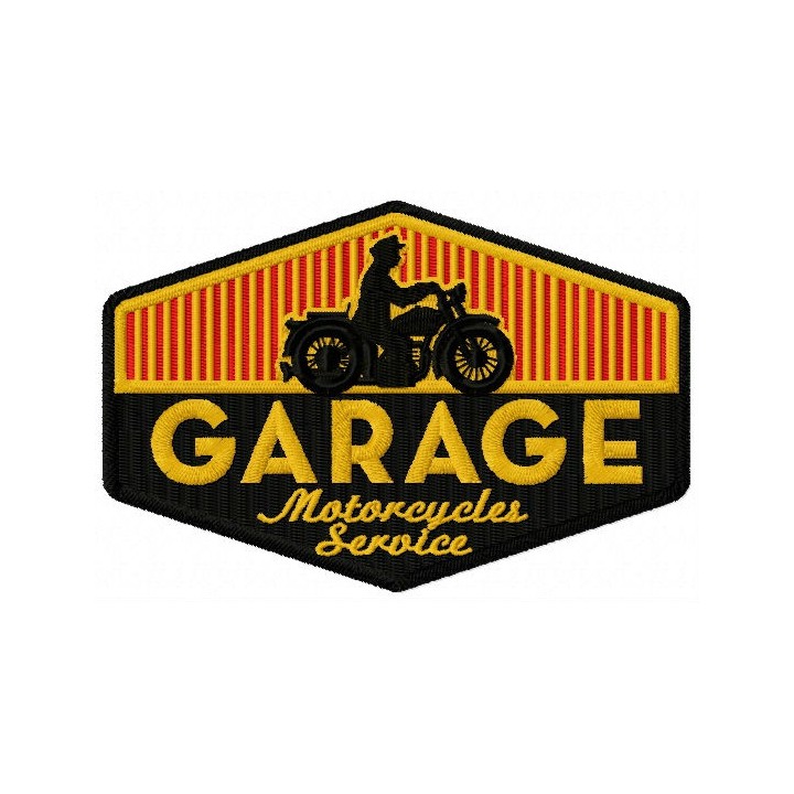 Garage logo embroidery design - Embroidery Design