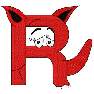 Dr. Seuss alphabet letter R embroidery design - Embroidery Design