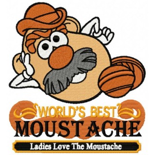 World's best moustache embroidery design - Embroidery Design