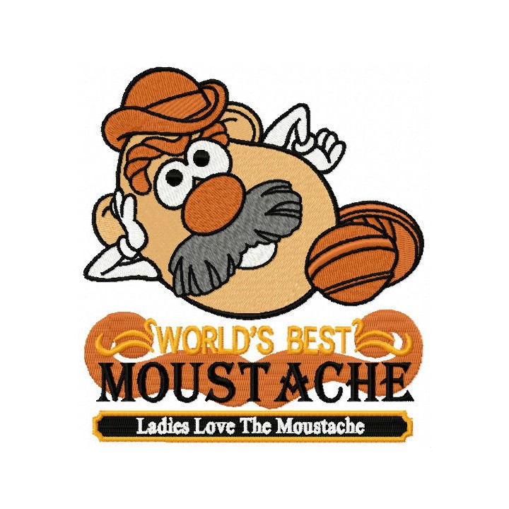 World's best moustache embroidery design - Embroidery Design