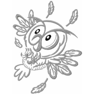 Wow owl embroidery design - Embroidery Design