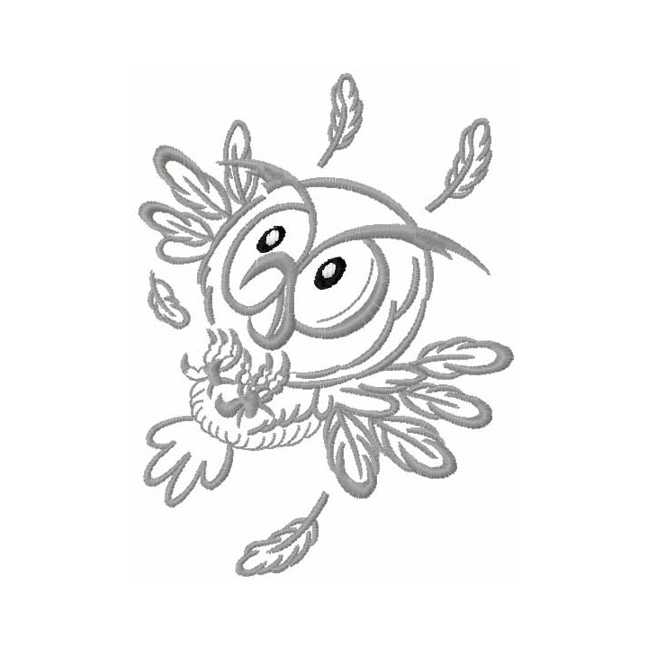 Wow owl embroidery design - Embroidery Design
