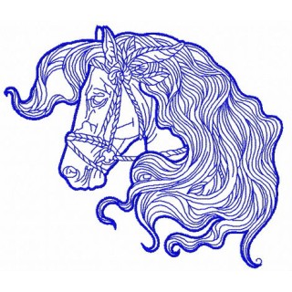 Romantic horse 2 embroidery design - Embroidery Design