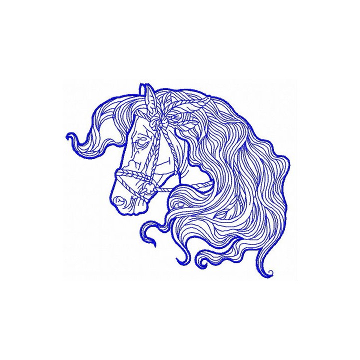 Romantic horse 2 embroidery design - Embroidery Design