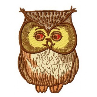 Confused owl embroidery design - Embroidery Design