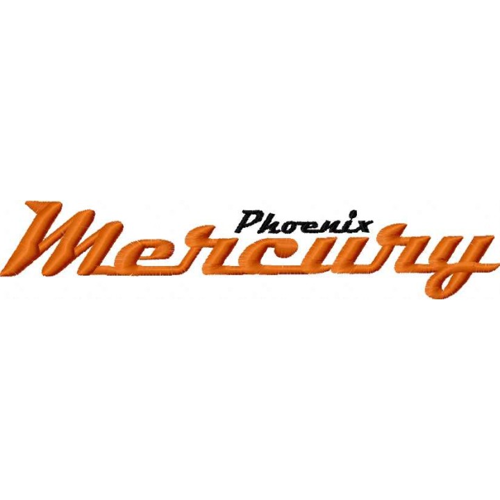 Phoenix Mercury logo 2 embroidery design - Embroidery Design