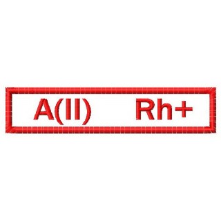 Blood type 6 embroidery design - Embroidery Design