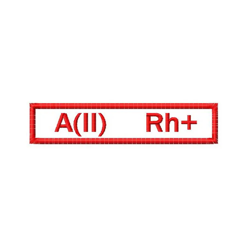 Blood type 6 embroidery design for police and emergency services, showcasing a unique stitched motif.