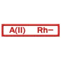 Blood type 5 embroidery design featuring a bold, clear motif ideal for police and emergency service apparel.
